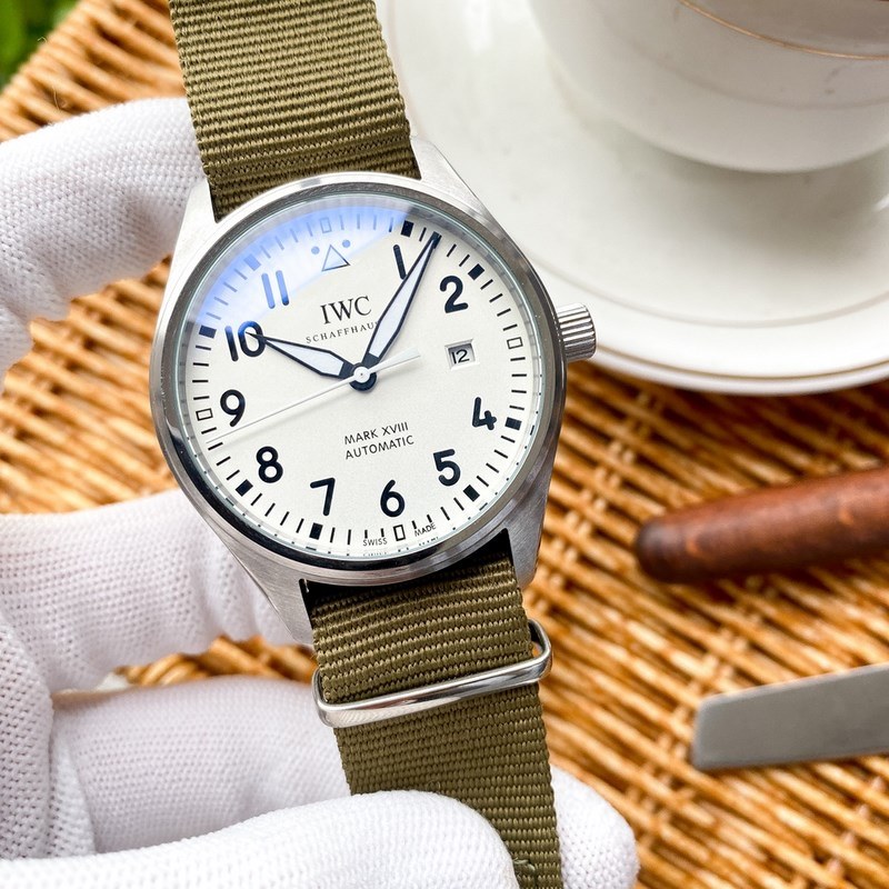 IWC Pilot's Automatic Replica Watch 42mm Nylon Canvas Strap-3