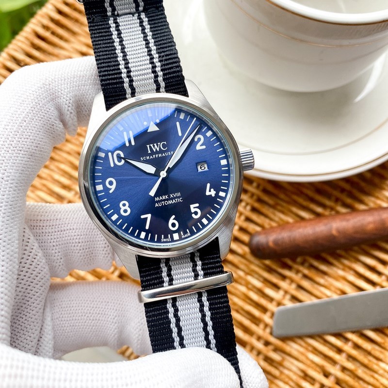 IWC Pilot's Automatic Replica Watch 42mm Nylon Canvas Strap-4