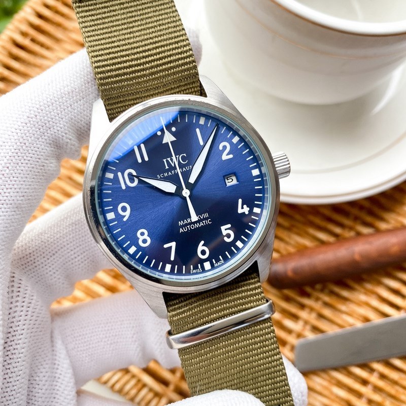 IWC Pilot's Automatic Replica Watch 42mm Nylon Canvas Strap-5