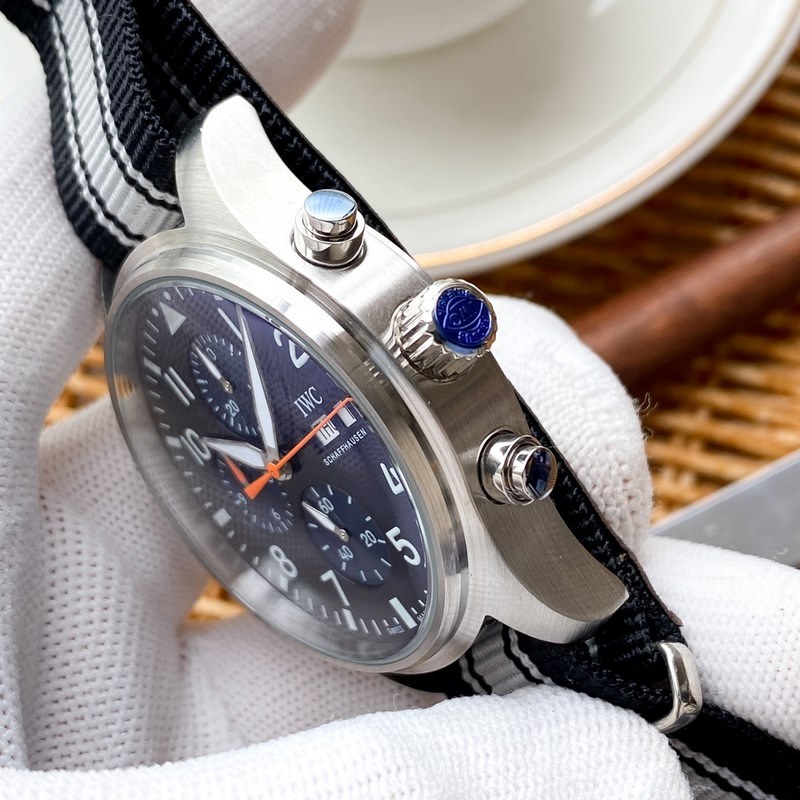 IWC Pilots Automatic Replica Watch 43mm Nylon Canvas Strap-6