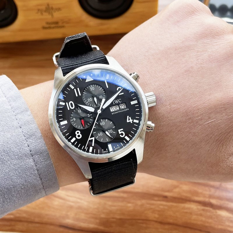 IWC Pilot's Replica Watch 43mm Automatic Nylon Strap-2