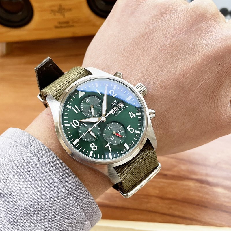 IWC Pilot's Replica Watch 43mm Automatic Nylon Canvas Strap-2