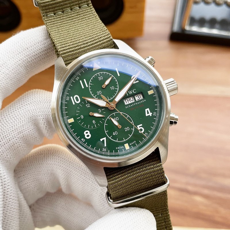 IWC Pilot's Replica Watch 43mm Automatic Nylon Canvas Strap-3
