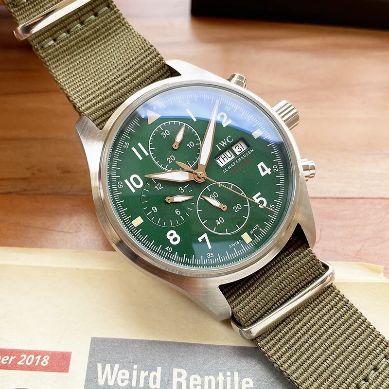 IWC Pilot's Replica Watch 43mm Automatic Nylon Canvas Strap-4