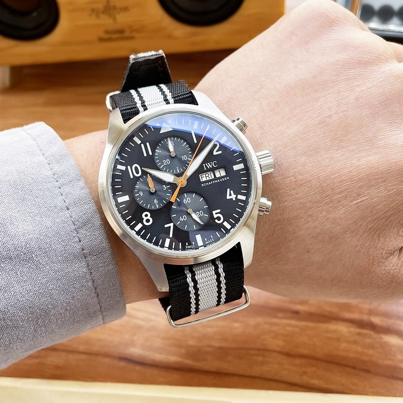 IWC Pilot's Replica Watch 43mm Automatic Nylon Canvas Strap-6