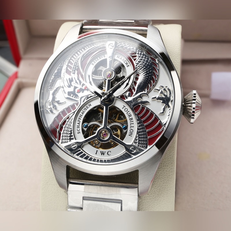 IWC Big Pilot's Replica Watch Tourbillon 46mm Luxury Timepiece-5