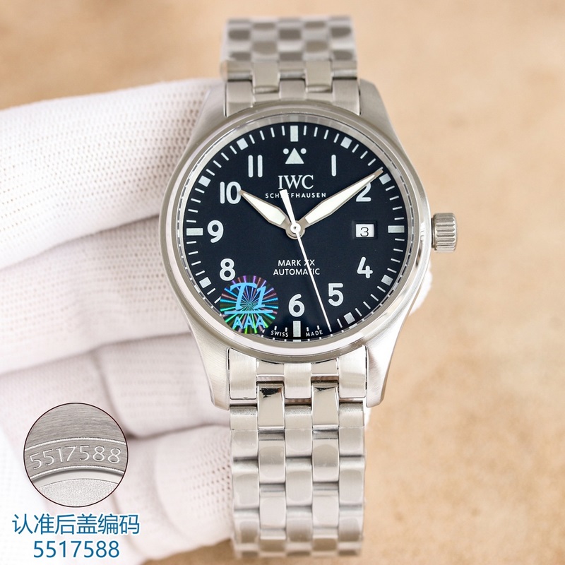 IWC Pilot V7 Stainless Steel Replica Watch Affordable Quality Edition with Strap-4