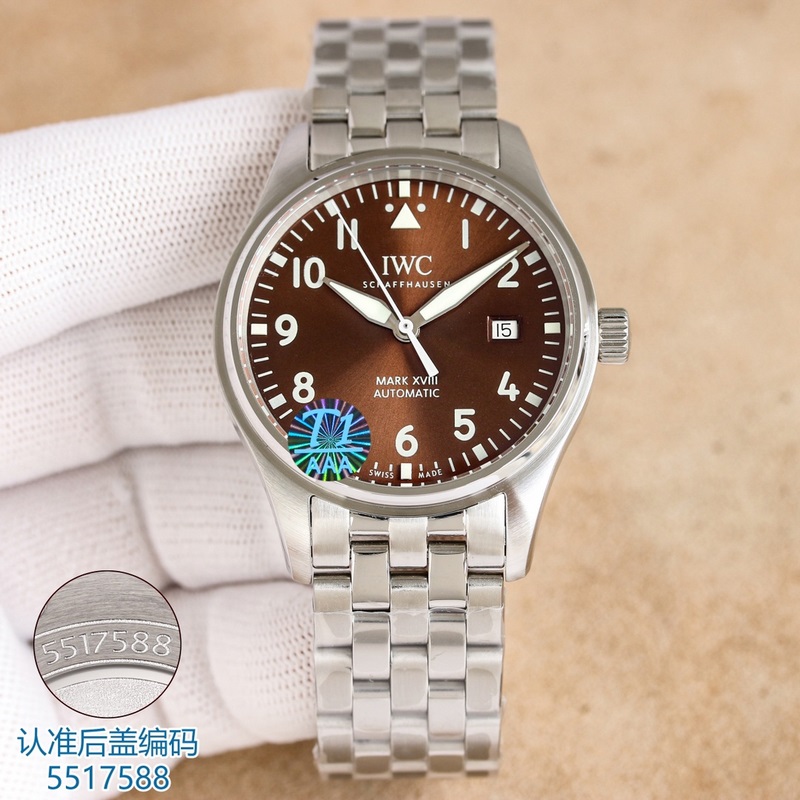 IWC Pilot's Replica Watch V7 Quality Steel Bracelet Special Offer-5