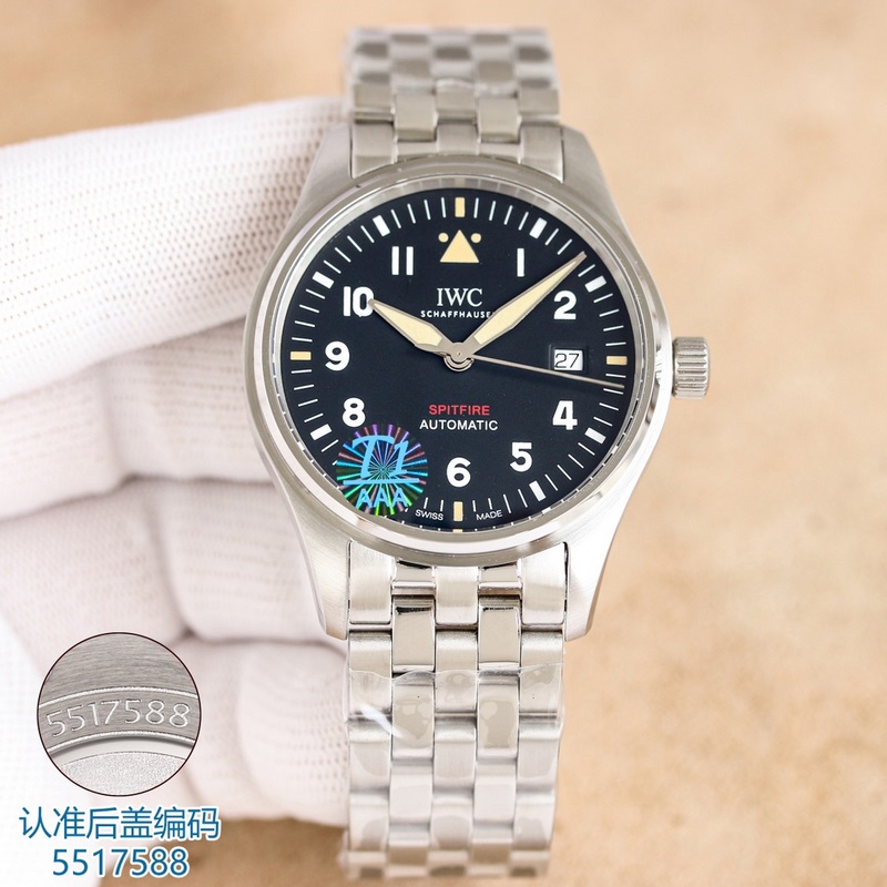 Quality V7 IW327001 IWC Pilot's Replica Watch with Steel Bracelet Buy One Get One Strap-3