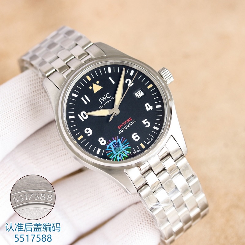 IWC Pilot's Replica Watch V7 Steel Band Quality Version with Free Strap-2