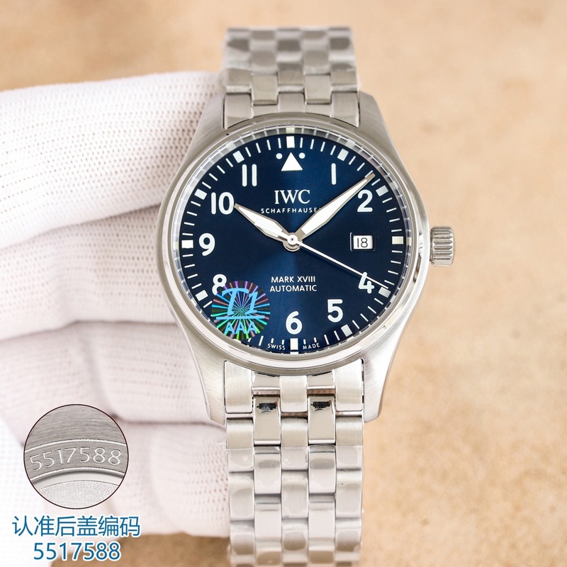 IWC Pilot's Replica Watch V7 Steel Band Quality Version with Free Strap-3