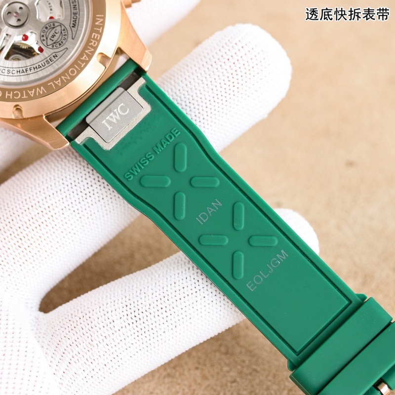 IWC Pilot's Replica Watch IW388110 Stunning Red-Gold Green Dial-7