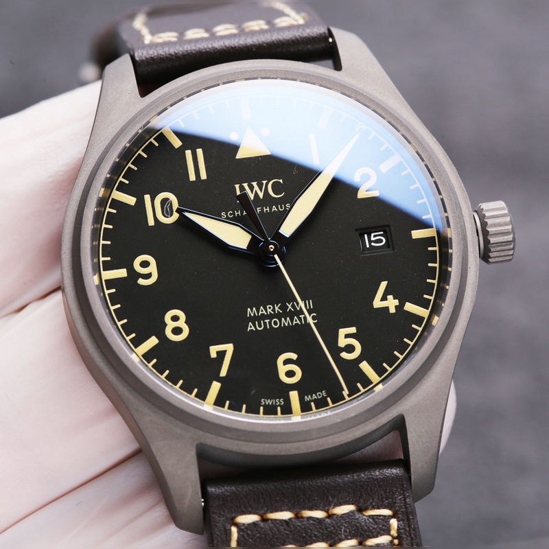 IWC Pilot's Replica Watch Bronze Automatic with Olive Green Dial and Date Window-1