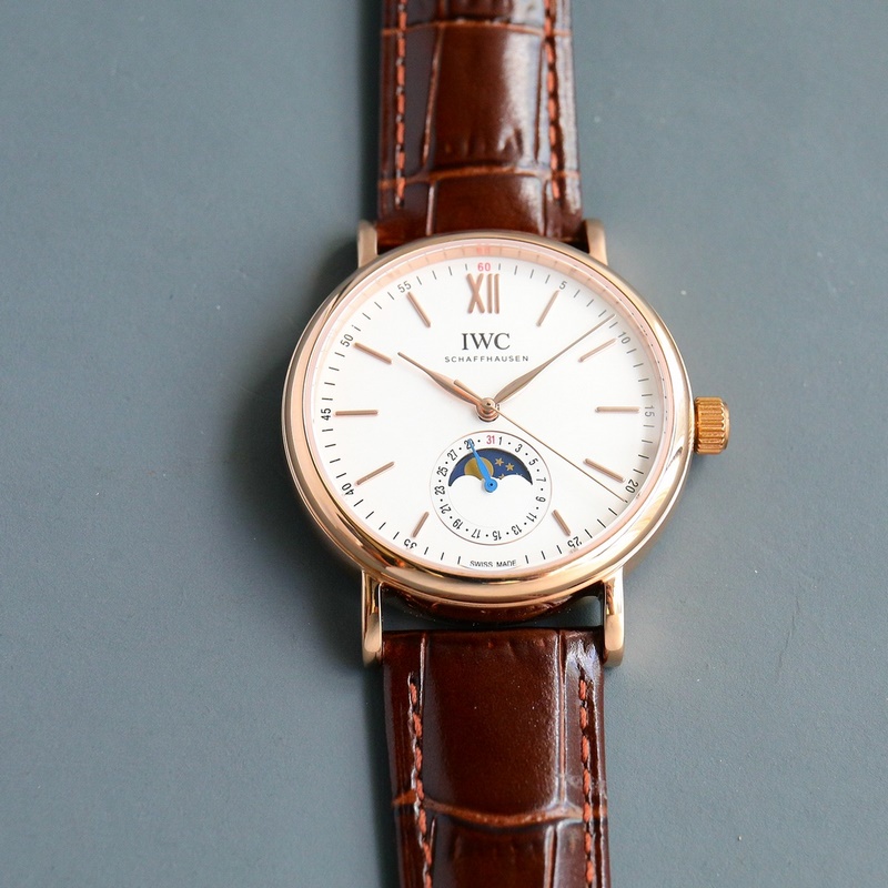 IWC Portuguese Moonphase Date Replica Watch Swiss E Movement New Edition-4