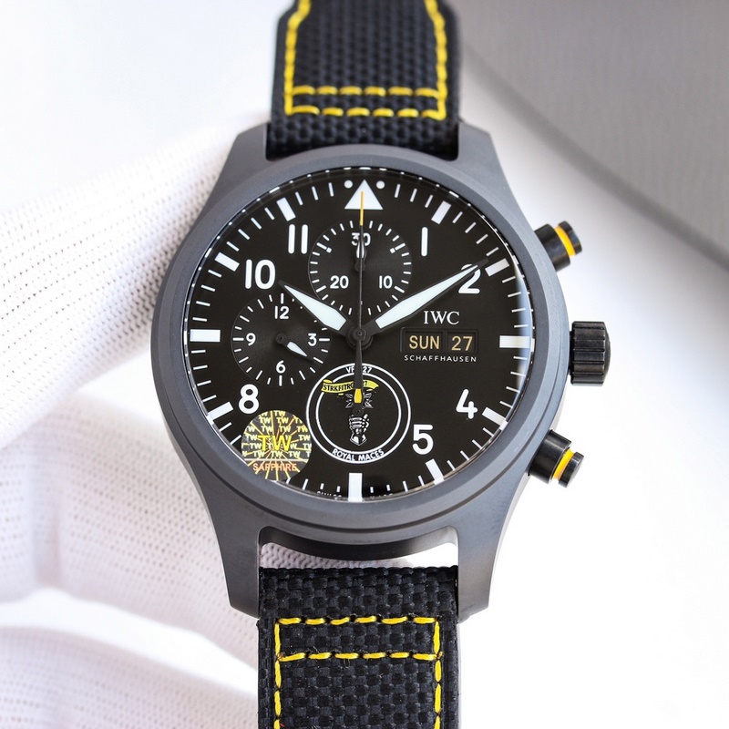IWC Pilot's Chronograph Upgraded Ceramic Replica Watch with Exceptional Quality-3