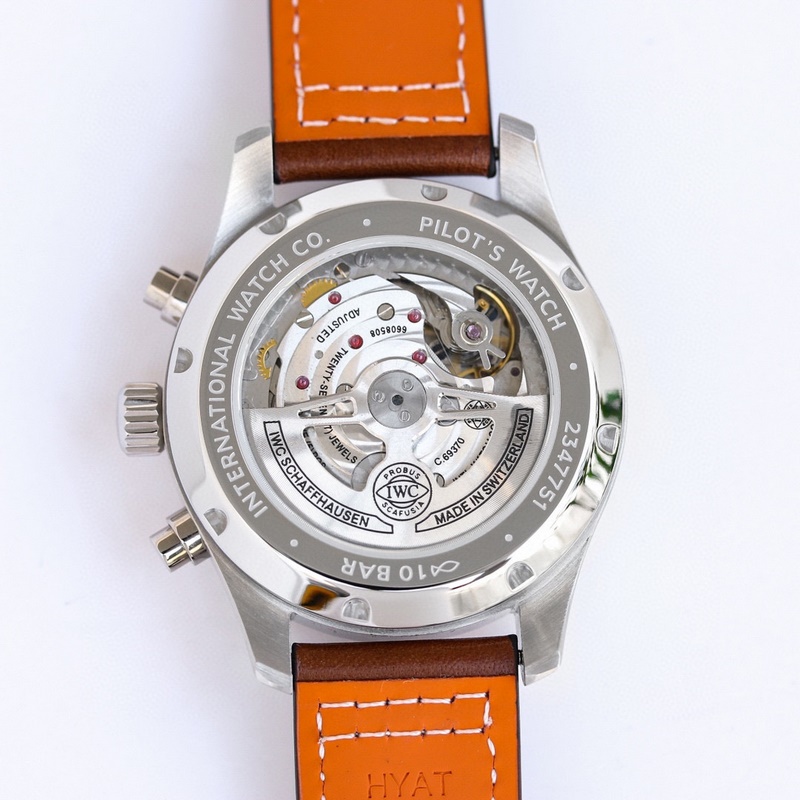 New IWC Pilot's Replica Watch IW3 Classic Timepiece with Transparent Caseback-7