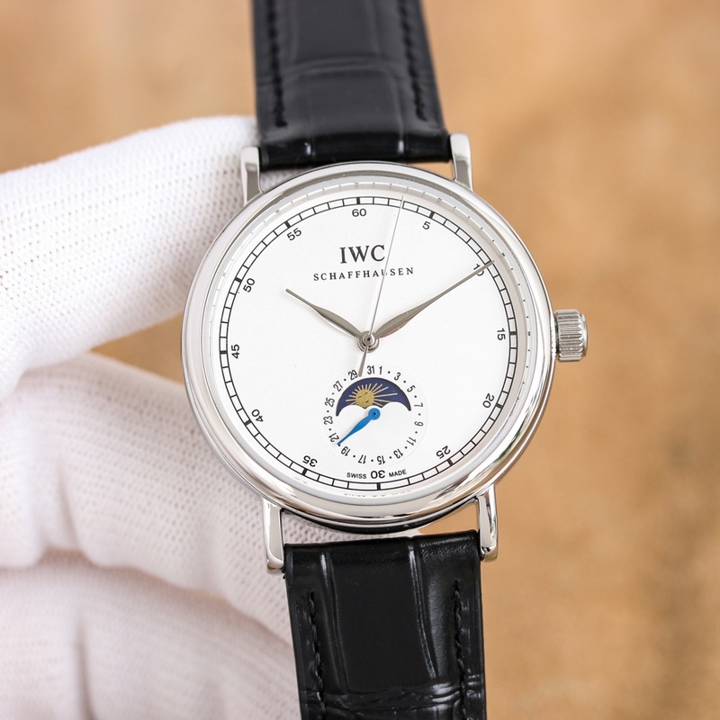 IWC Portofino Automatic Date Replica Watch 2024 Men's Moonphase Timepiece-4