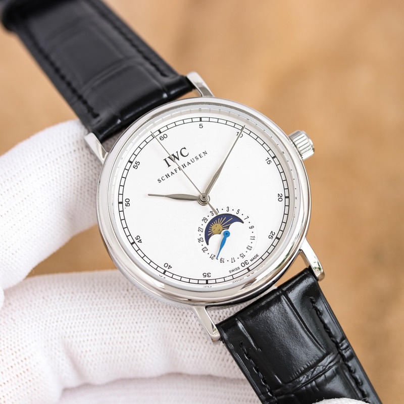 IWC Portofino Automatic Date Replica Watch 2024 Men's Moonphase Timepiece-5