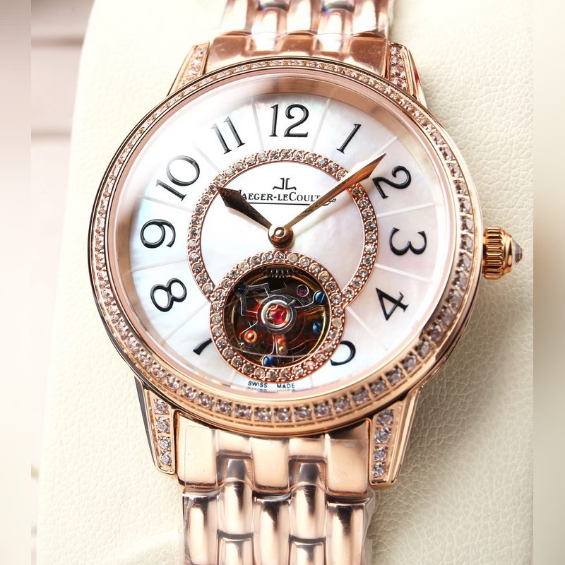 Jaeger-LeCoultre Rendez-Vous Automatic Mechanical Tourbillon Women's Replica Watch with Natural Deep Sea Pearl-2