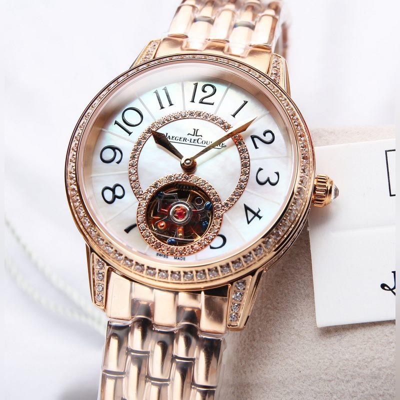 Jaeger-LeCoultre Rendez-Vous Automatic Mechanical Tourbillon Women's Replica Watch with Natural Deep Sea Pearl-4