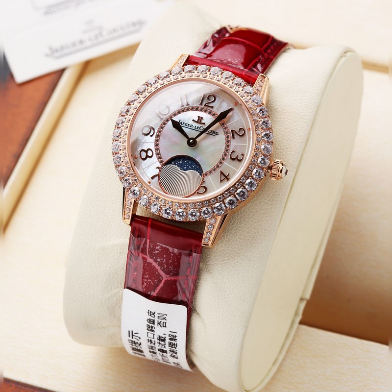 Jaeger-LeCoultre Rendez-Vous Women's Replica Watch Quartz Movement Celestial Display Blue Crocodile Leather-3