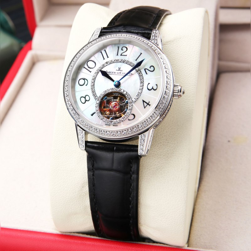 Jaeger-LeCoultre Rendez-Vous Automatic Tourbillon Women's Replica Watch with Natural Deep Sea Mother-of-Pearl-4