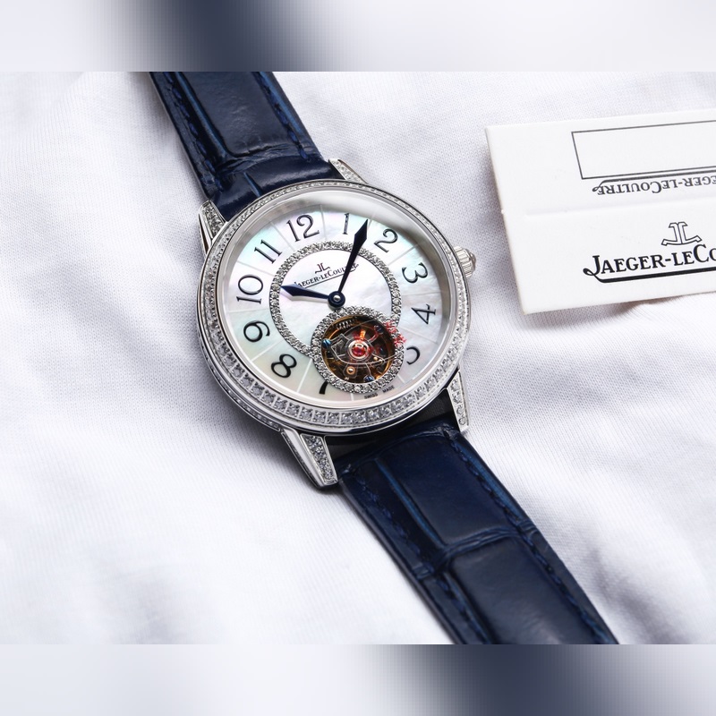 Jaeger-LeCoultre Rendez-Vous Automatic Mechanical Tourbillon Ladies Replica Watch with Natural Deep Sea Mother-of-Pearl-2