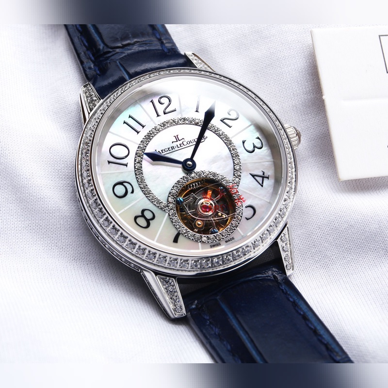 Jaeger-LeCoultre Rendez-Vous Automatic Mechanical Tourbillon Ladies Replica Watch with Natural Deep Sea Mother-of-Pearl-3