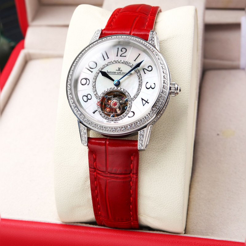 Jaeger-LeCoultre Rendez-Vous Automatic Mechanical Tourbillon Ladies Replica Watch with Natural Deep Sea Mother-of-Pearl-4