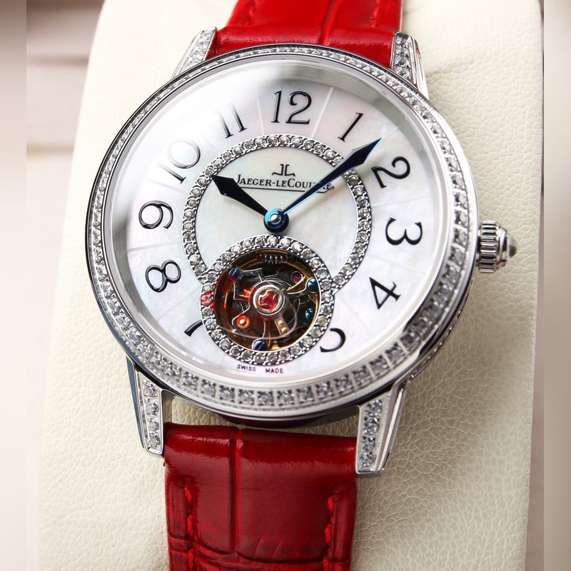 Jaeger-LeCoultre Rendez-Vous Automatic Mechanical Tourbillon Ladies Replica Watch with Natural Deep Sea Mother-of-Pearl-5