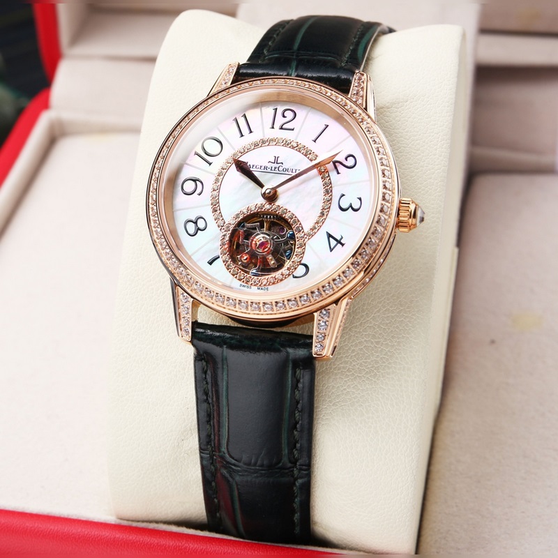 Jaeger-LeCoultre Rendez-Vous Automatic Tourbillon Ladies Replica Watch with Natural Deep Sea Mother-of-Pearl-4