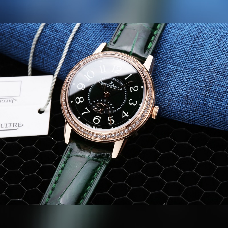 Jaeger-LeCoultre Elegant Reverso Date Replica Watch Crocodile Leather Dating Series-3