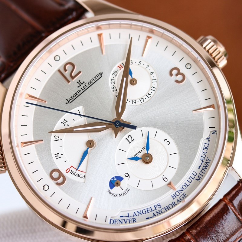 Jaeger-LeCoultre Master Series Multi-Time Zone Replica Watch with Iconic Features-5