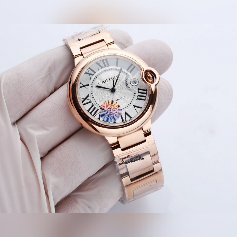 Cartier Ballon Bleu 42mm Men's Replica Watch with Citizen 8215 Movement-3