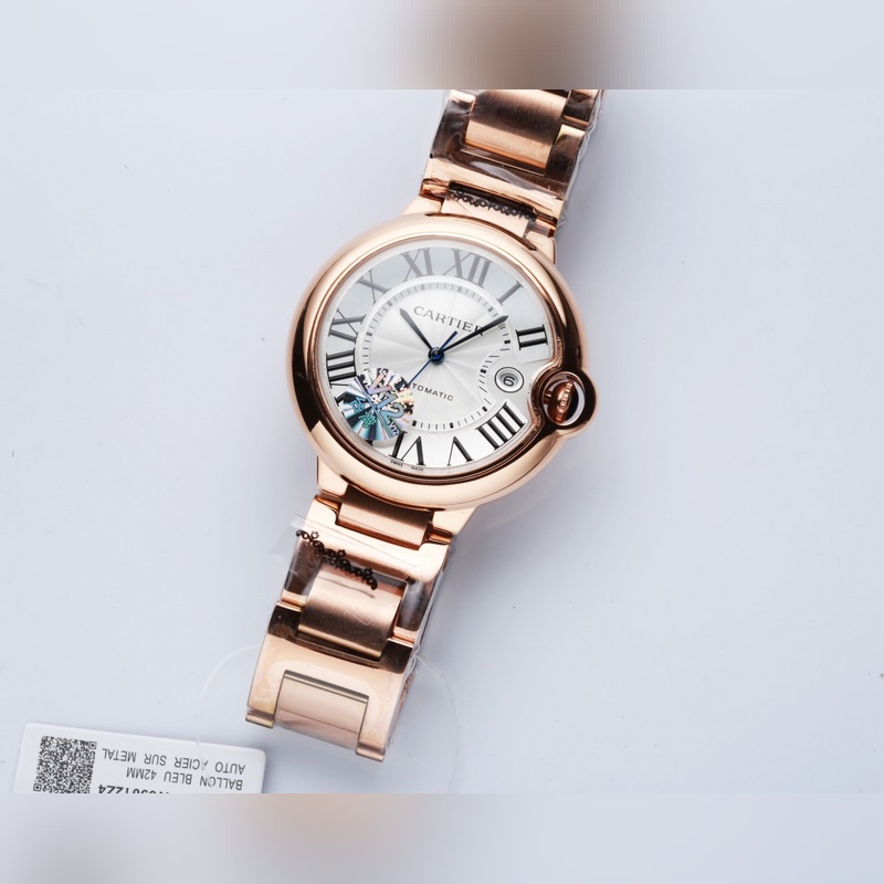 Cartier Ballon Bleu 42mm Men's Replica Watch with Citizen 8215 Movement-5
