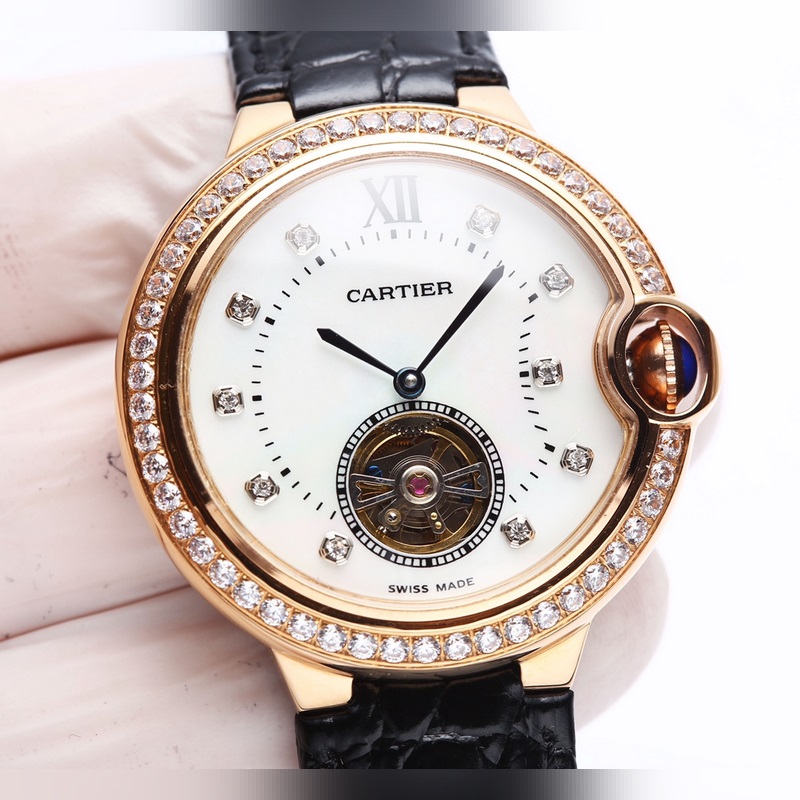 Cartier Ballon Bleu Tourbillon Mechanical Women's Replica Watch-4