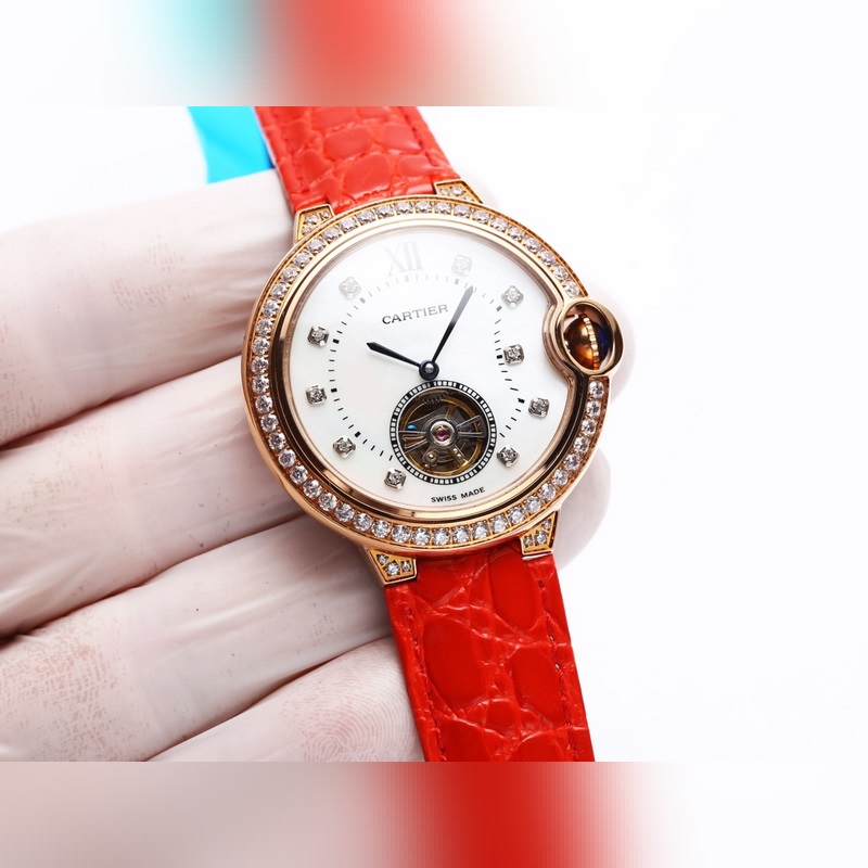Cartier Ballon Bleu Tourbillon Mechanical Women's Replica Watch-5