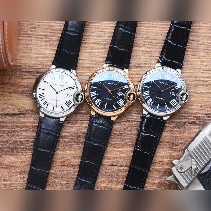 Cartier Ballon Bleu Series Elegant Men's Replica Watch Three-Hand Design-2