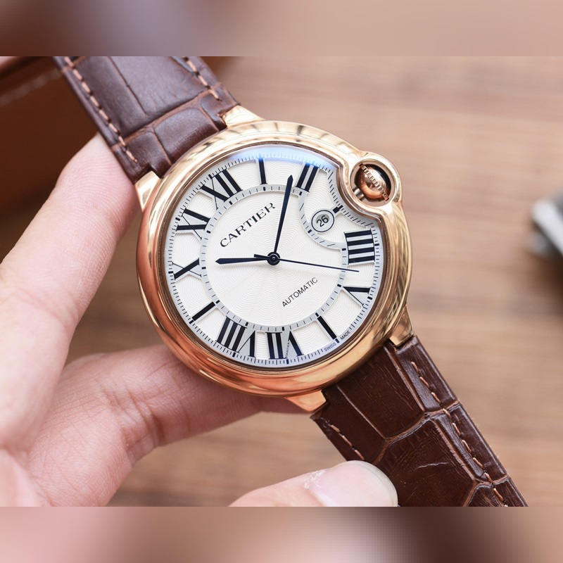 Cartier Ballon Bleu Series Elegant Men's Replica Watch Three-Hand Design-6