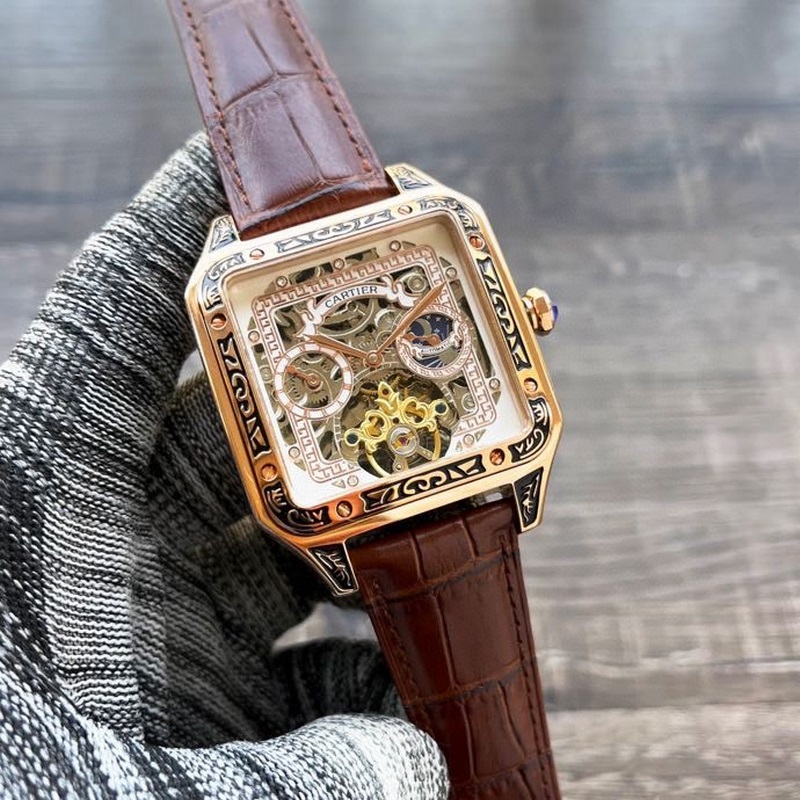Cartier Santos Series Luxury Men's Tourbillon Replica Watch-3