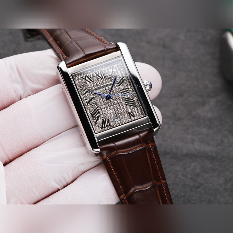 Cartier Tank Men's Replica Watch with New Citizen 8215 Automatic Movement-4