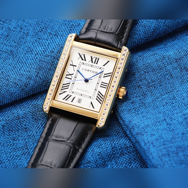 Cartier Tank Series Men's Automatic Replica Watch with Citizen 8215 Movement-2