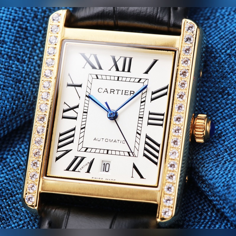 Cartier Tank Series Men's Automatic Replica Watch with Citizen 8215 Movement-3