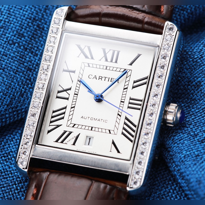 Cartier Tank Men's Mechanical Replica Watch with Citizen 8215 Automatic Movement Brand New-5