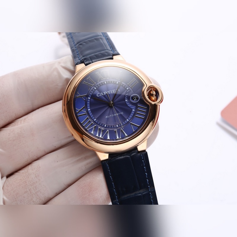 Cartier Ballon Bleu 42mm Men's Replica Watch Upgraded Premium Quality Blue Dial-2