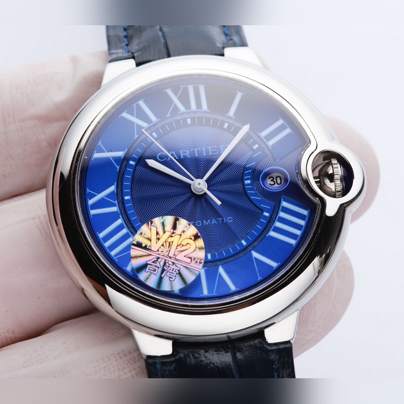 Cartier Ballon Bleu 42mm Men's Replica Watch with Citizen 8215 Movement Luxury Quality-3