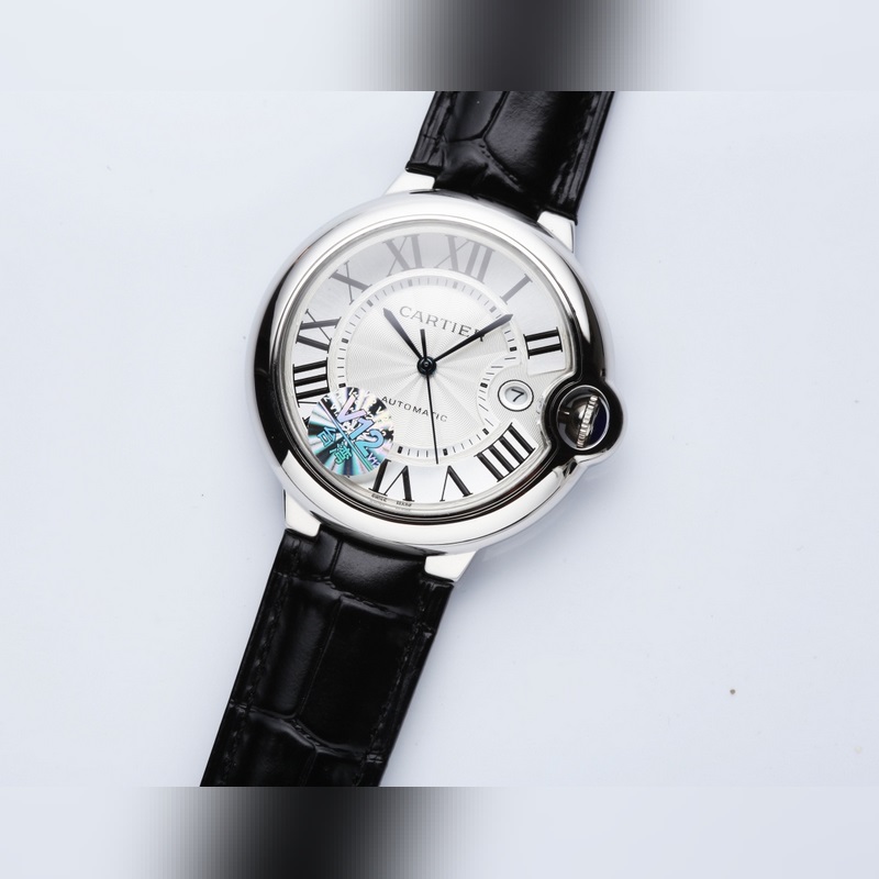 Cartier Ballon Bleu 42mm Men's Replica Watch with Citizen 8215 Movement-2