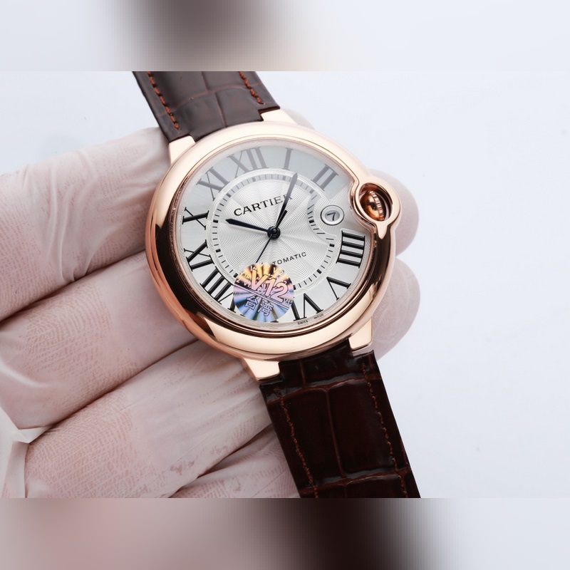 Cartier Ballon Bleu 42mm Men's Replica Watch with Citizen 8215 Movement-3