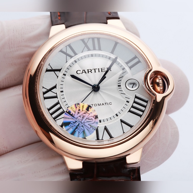 Cartier Ballon Bleu 42mm Men's Replica Watch with Citizen 8215 Movement-4