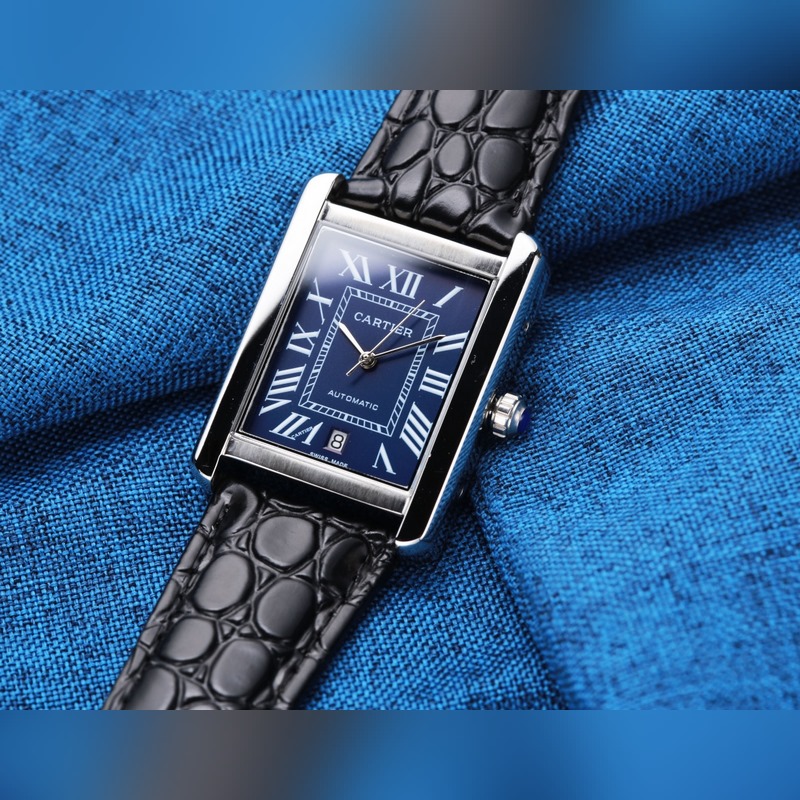 Cartier Tank Series Men's Automatic Replica Watch with Seiko 8215 Movement-4